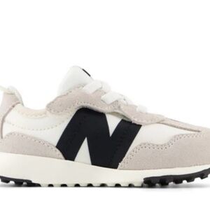 Toddler New Balance 327 Hook & Loop White and Black Sneakers